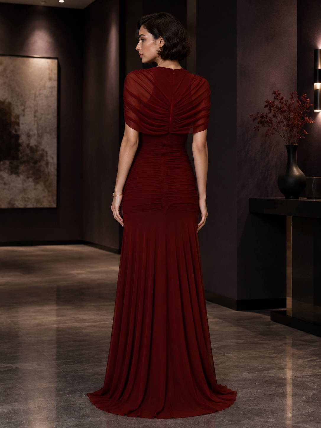 Kyle Luxe Shawl Gown