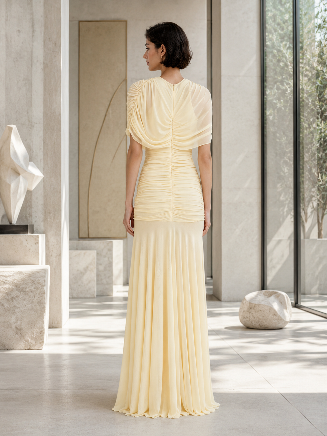 Kyle Luxe Shawl Gown