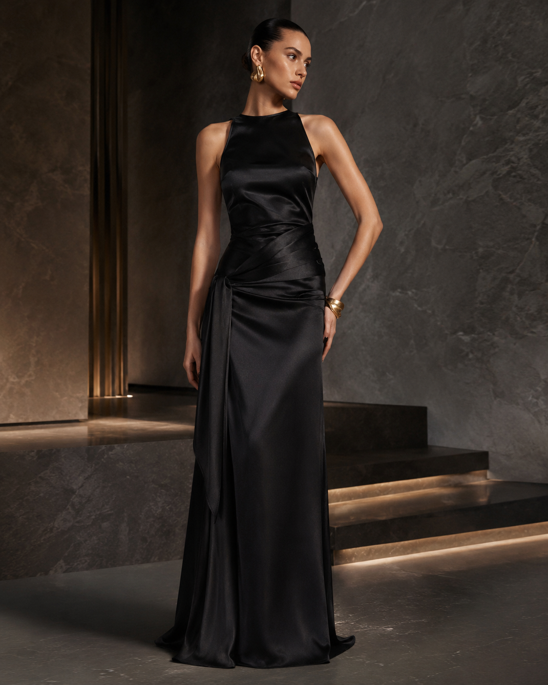 Erika Luxe Draped Dress